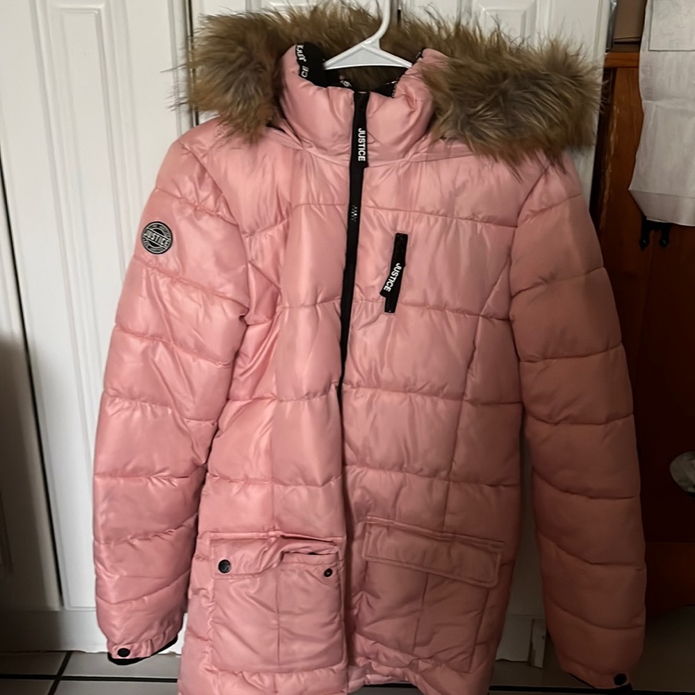 brand new pink justice coat